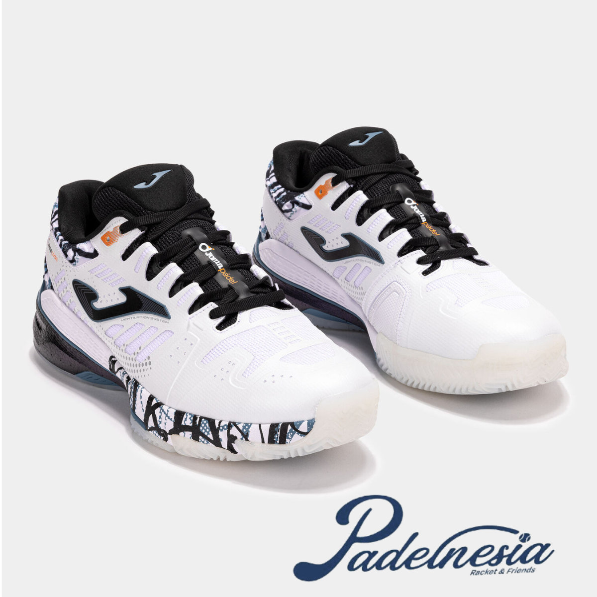 Joma Padel Shoes Slam White Juanlu Esbri - Sepatu Padel