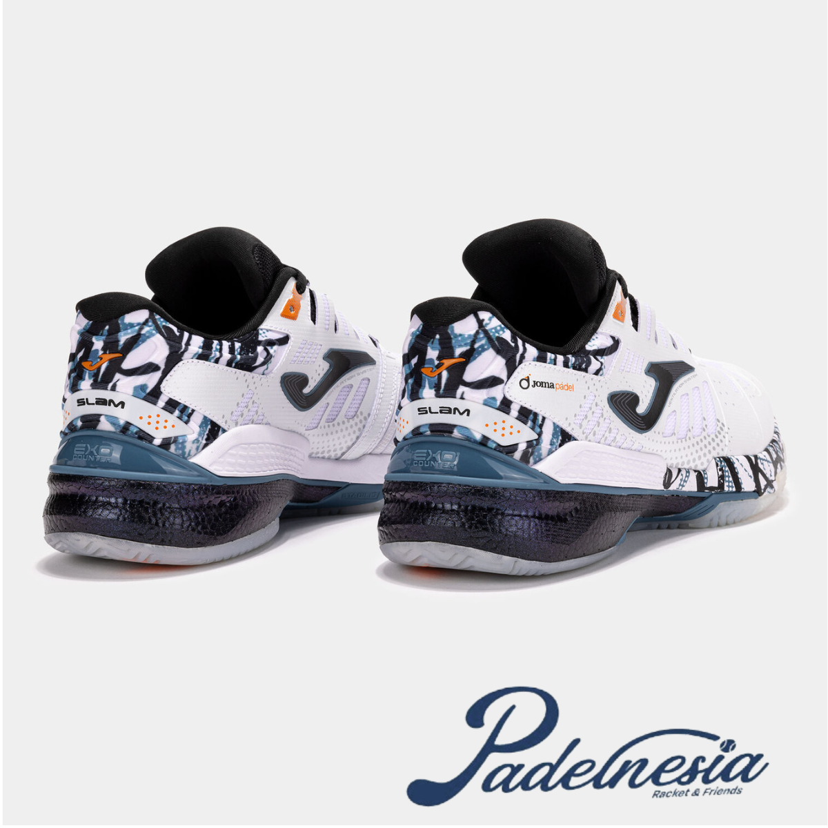 Joma Padel Shoes Slam White Juanlu Esbri - Sepatu Padel