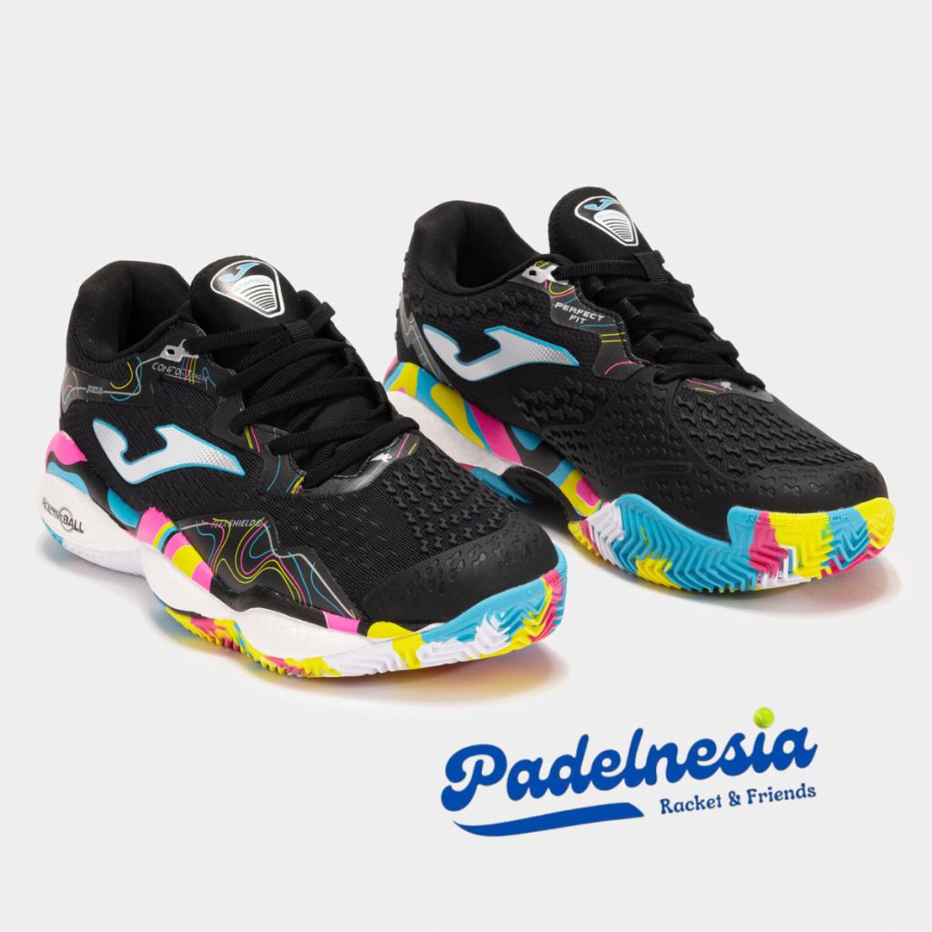 Joma Padel Shoes Smash Men Black Multicolor - Sepatu Padel
