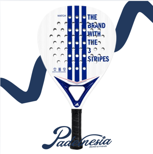 Adidas Match 3.4 White Blue 2027 - Raket Padel Beginner