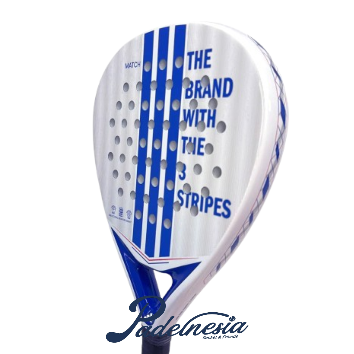 Adidas Match 3.4 White Blue 2027 - Raket Padel Beginner