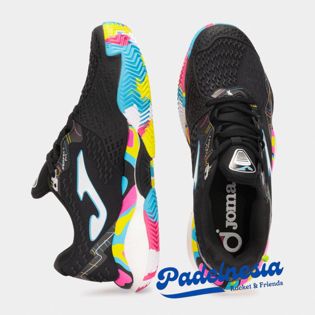 Joma Padel Shoes Smash Men Black Multicolor - Sepatu Padel