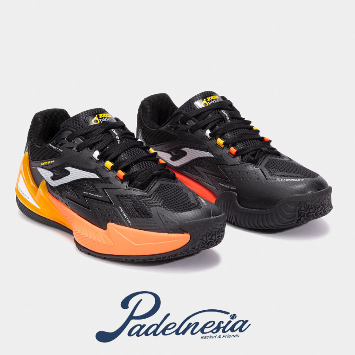 Joma Padel Shoes Open Men Black - Sepatu Padel