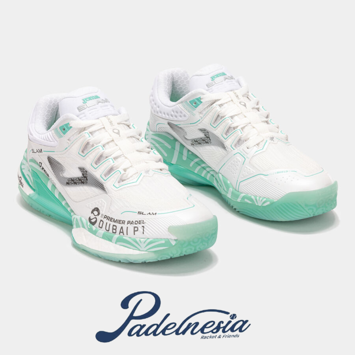 Joma Padel Shoes Slam Men Dubai Premier P1 White - Sepatu Padel