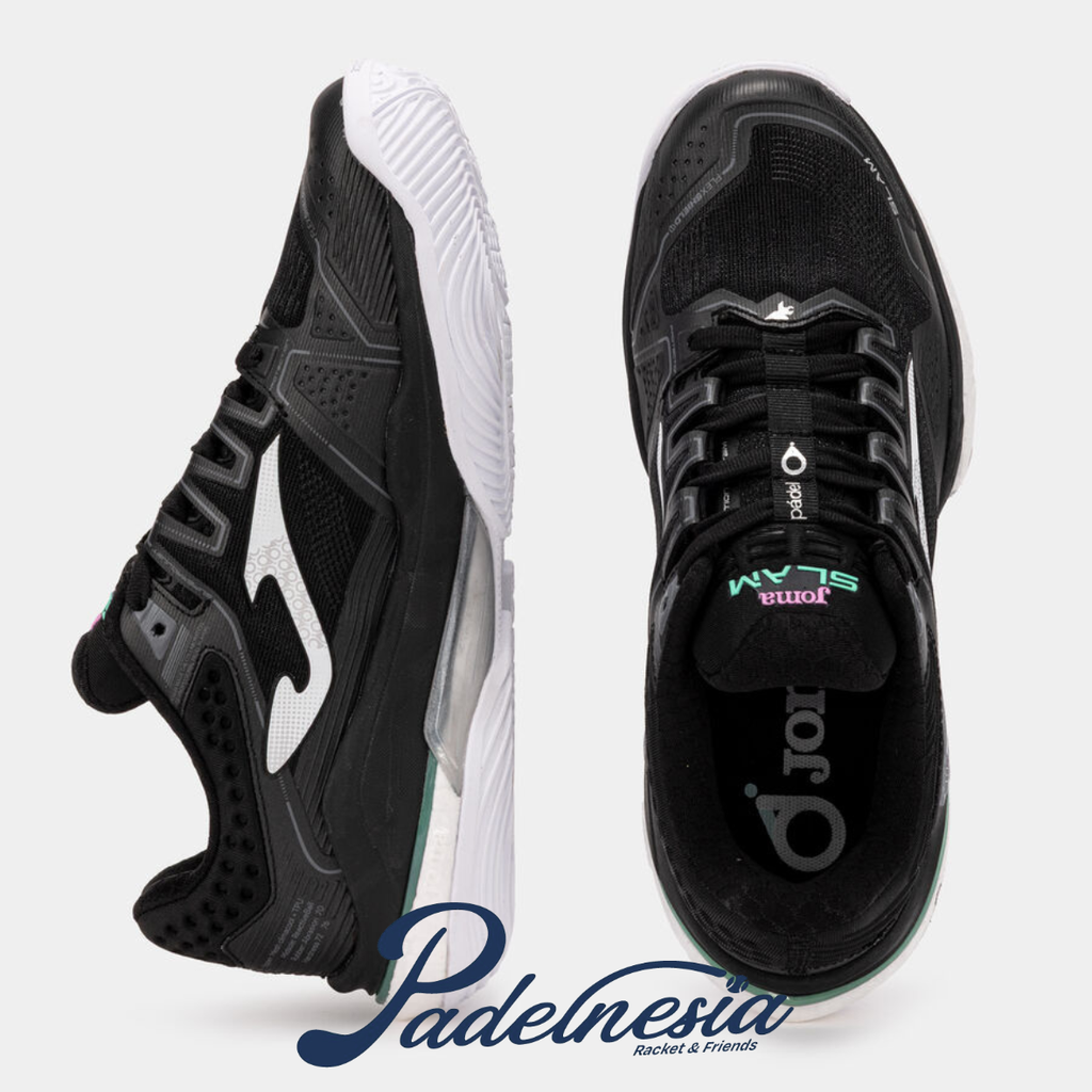 Joma Padel Shoes Slam Lady Black - Sepatu Padel