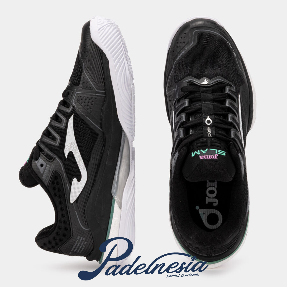 Joma Padel Shoes Slam Lady Black - Sepatu Padel