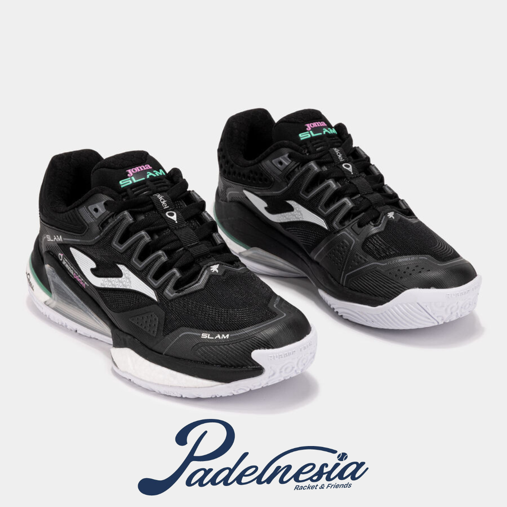 Joma Padel Shoes Slam Lady Black - Sepatu Padel