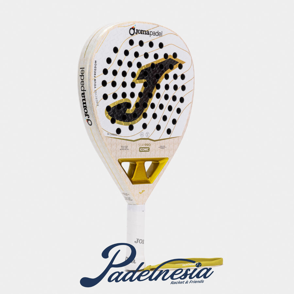 Joma Slam Pro Iconic White Gold 2026 - Raket Padel