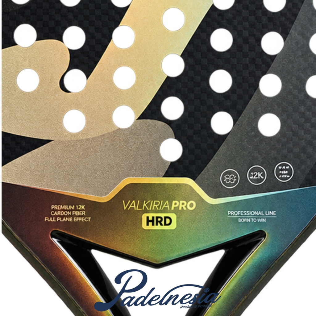 Joma Valkiria Pro HRD Black Light Grey 12K Carbon - Padel Racket