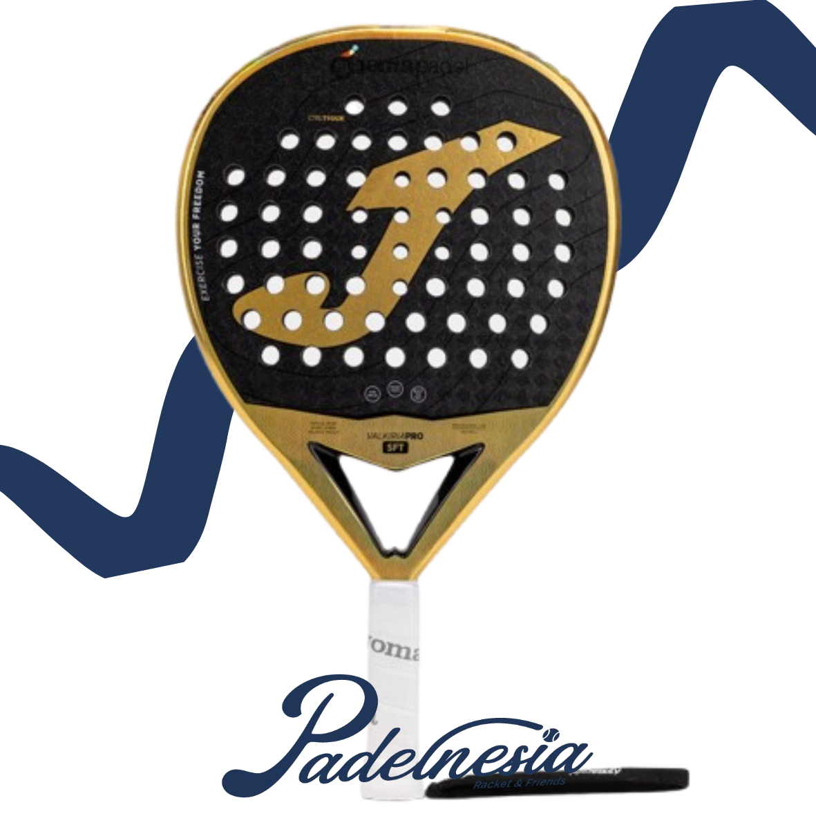 Joma Valkiria Pro Soft Black 2026 - Padel Racket
