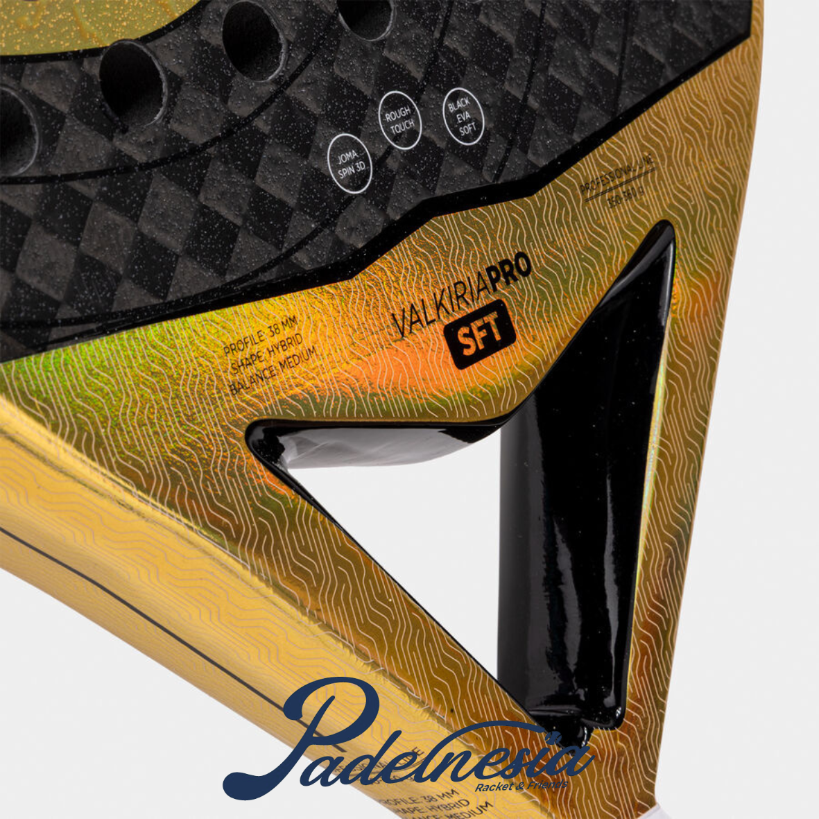 Joma Valkiria Pro Soft Black 2026 - Padel Racket