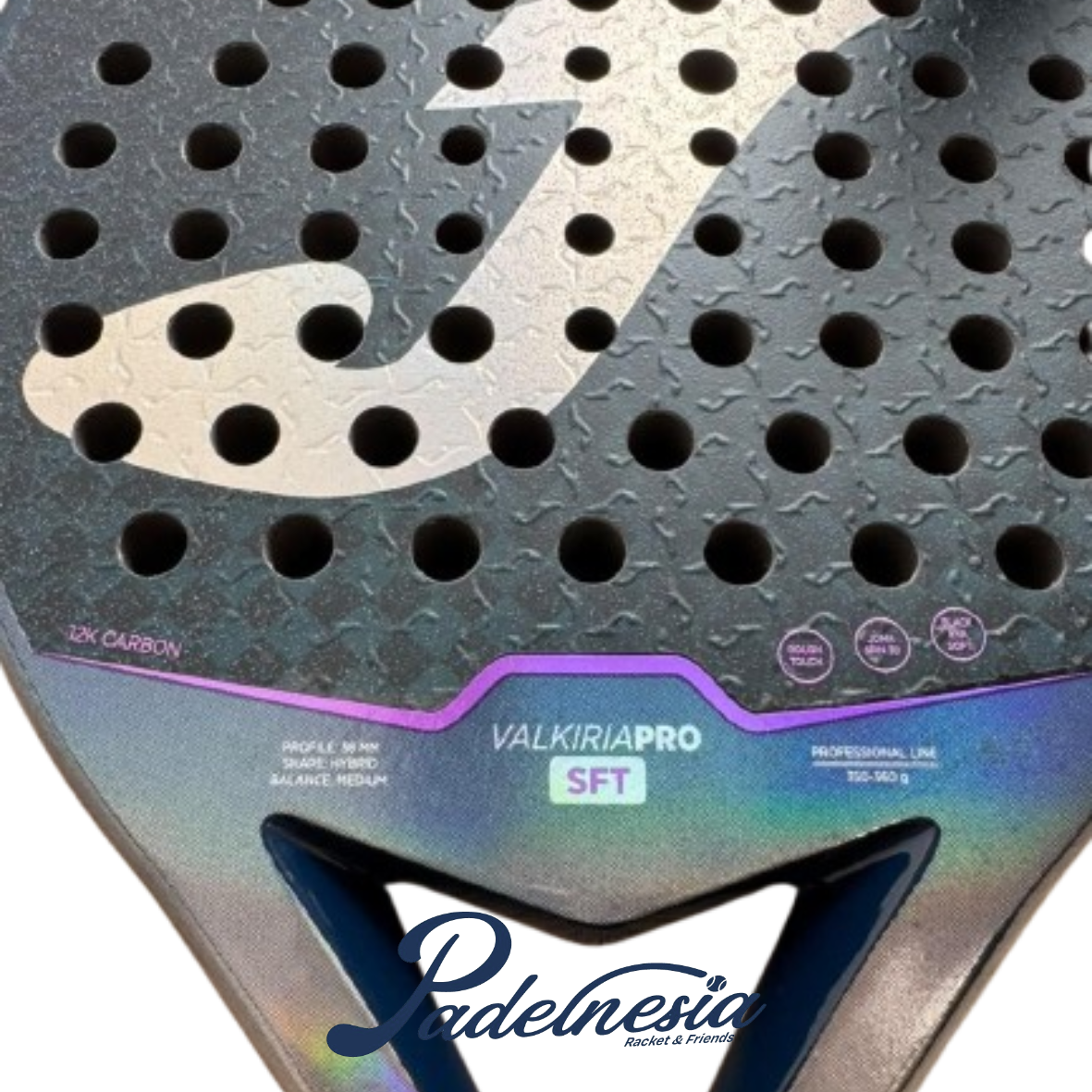 Joma Valkiria Pro Soft Navy Violet 2026 - Padel Racket