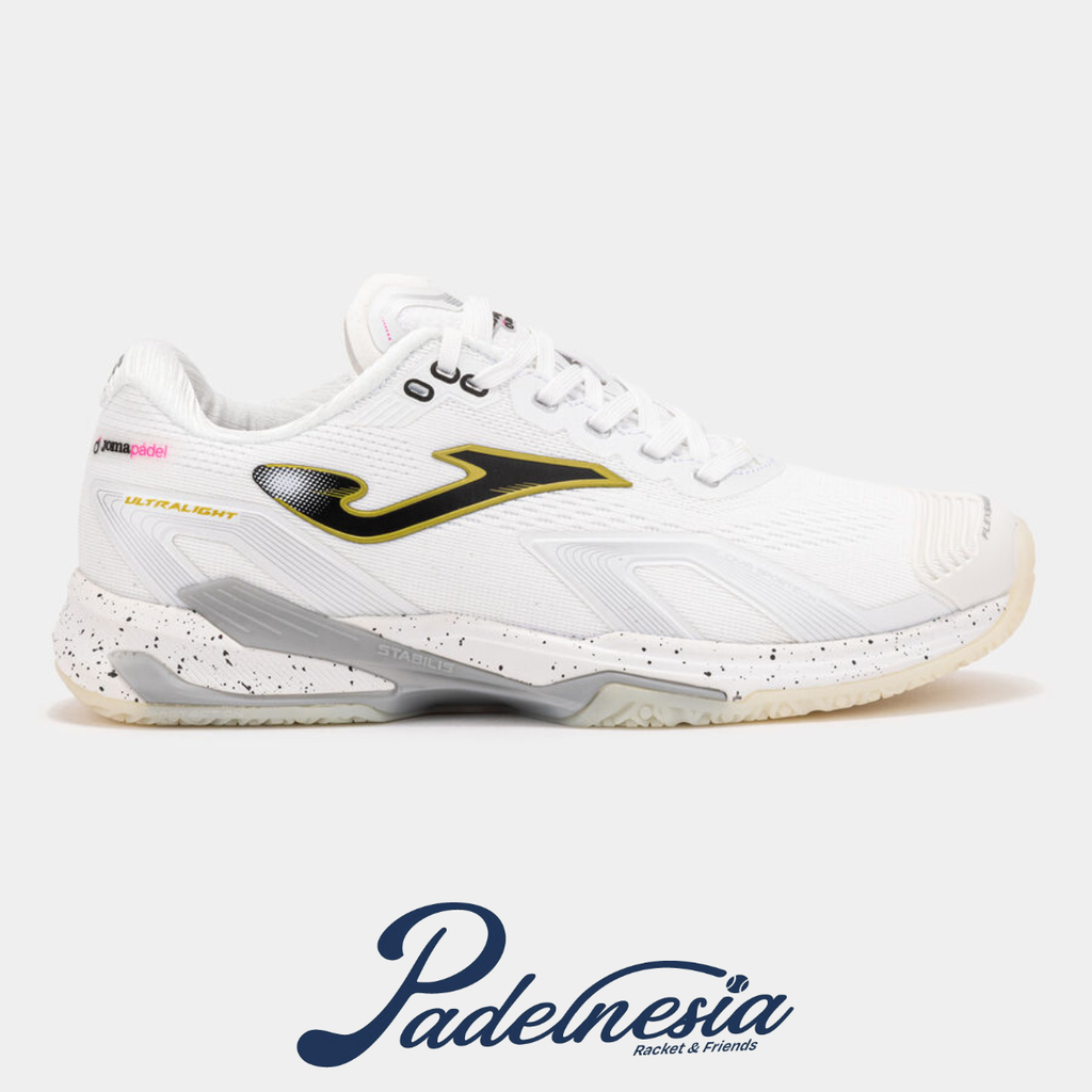 Joma Padel Shoes Ultra Light Lady White 25 - Sepatu Padel