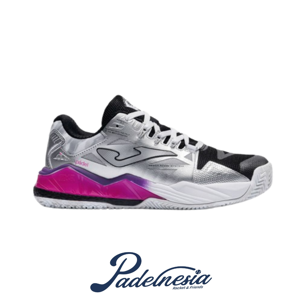Joma Padel Shoes Spin Lady Light Grey - Sepatu Padel