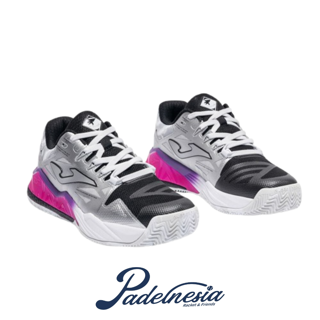 Joma Padel Shoes Spin Lady Light Grey - Sepatu Padel
