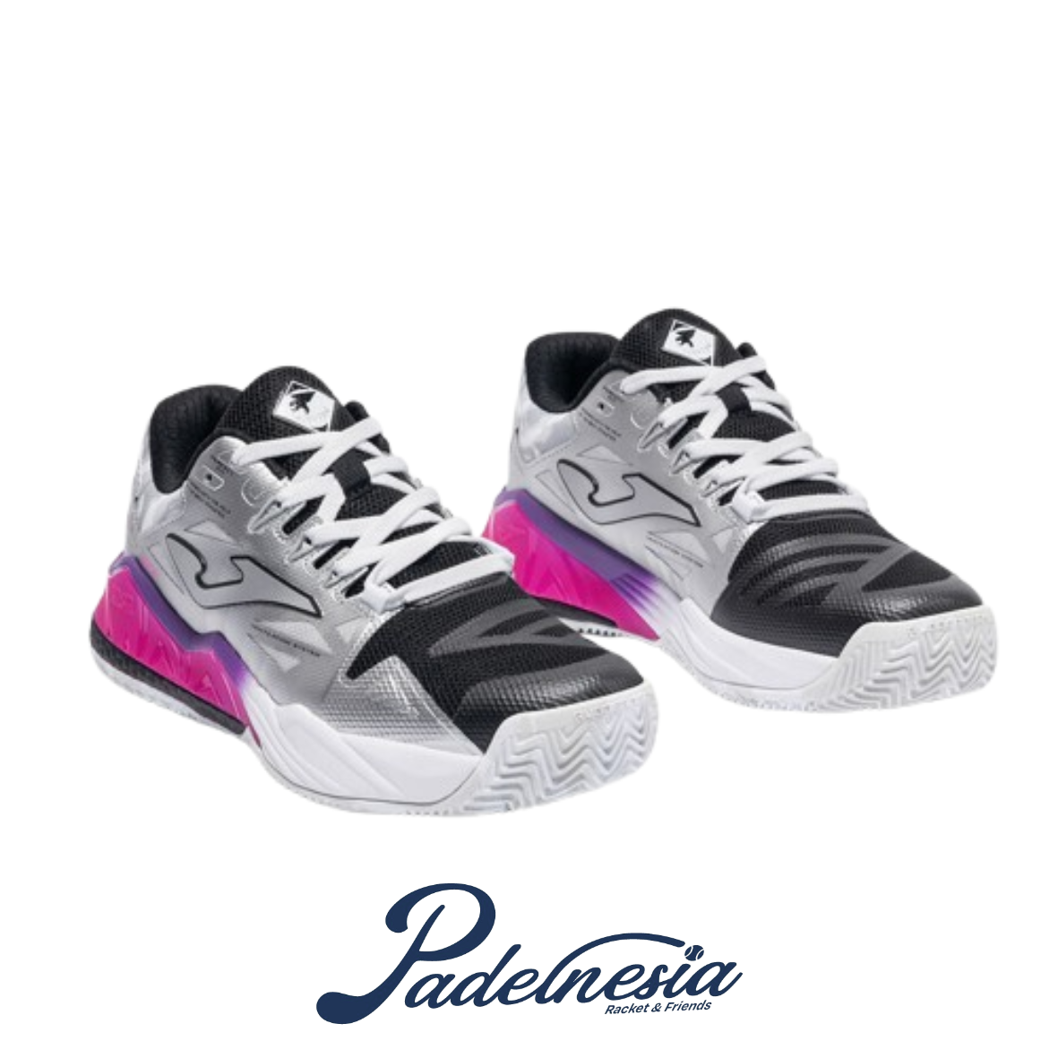 Joma Padel Shoes Spin Lady Light Grey - Sepatu Padel