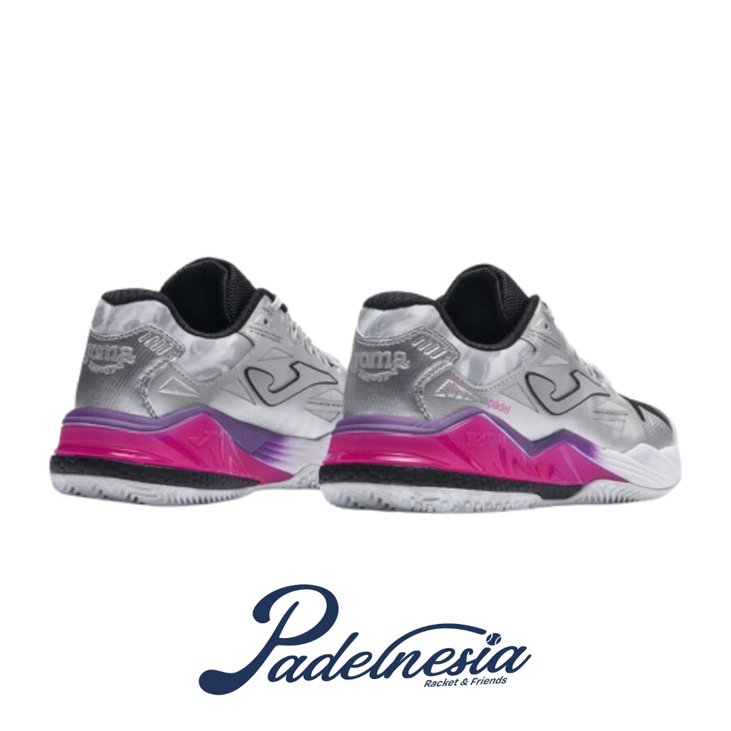 Joma Padel Shoes Spin Lady Light Grey - Sepatu Padel
