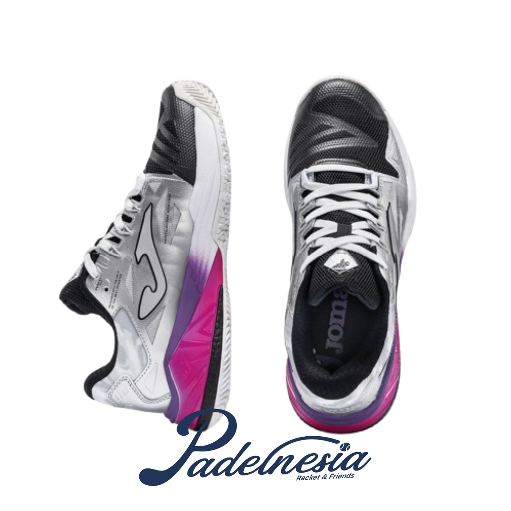 Joma Padel Shoes Spin Lady Light Grey - Sepatu Padel