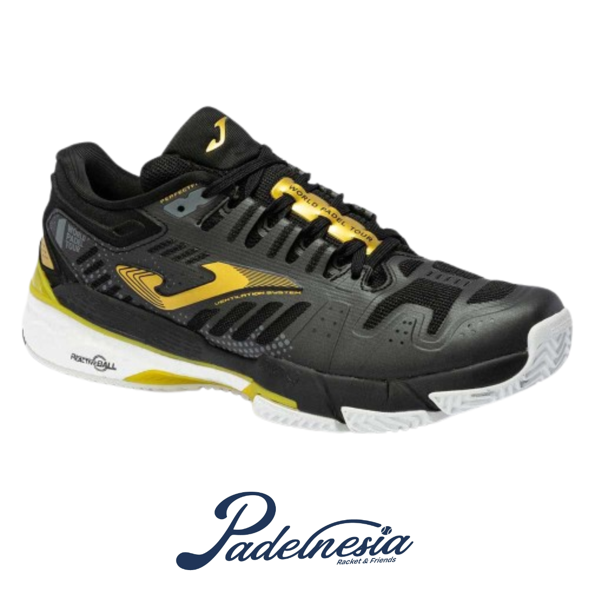 Joma Padel Shoes Slam Men Foot Shape Black - Sepatu Padel