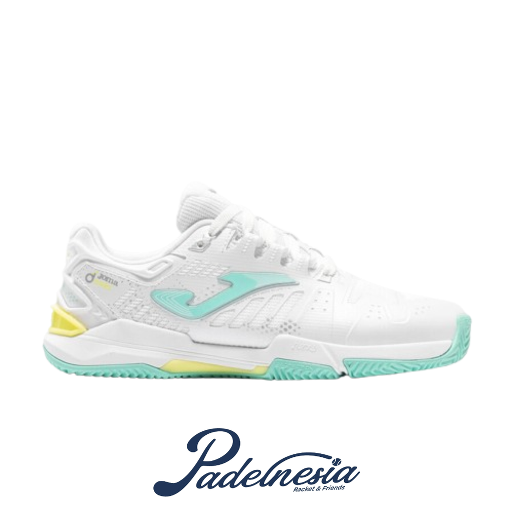 Joma Padel Shoes Slam Lady Foot Shape White - Sepatu Padel