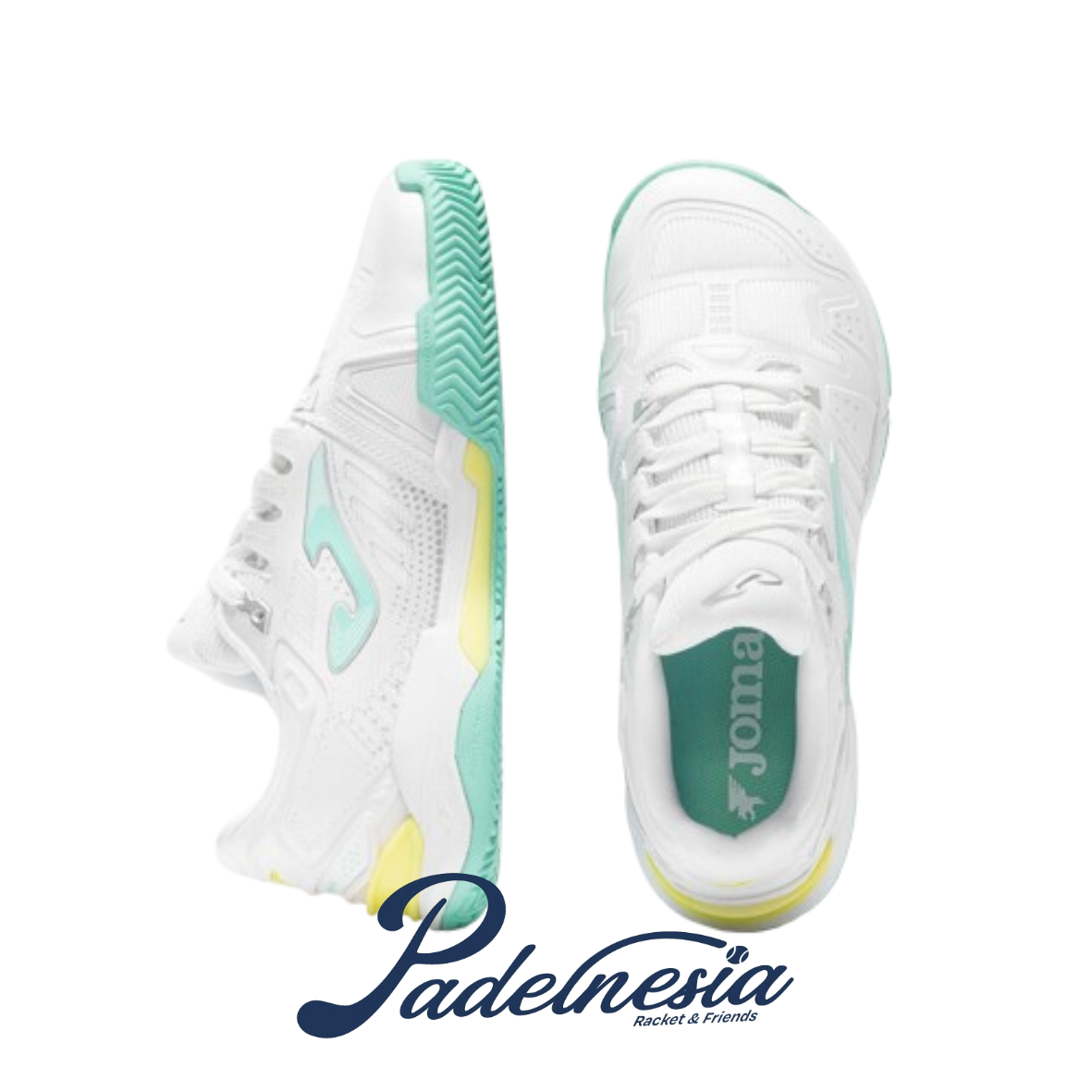 Joma Padel Shoes Slam Lady Foot Shape White - Sepatu Padel