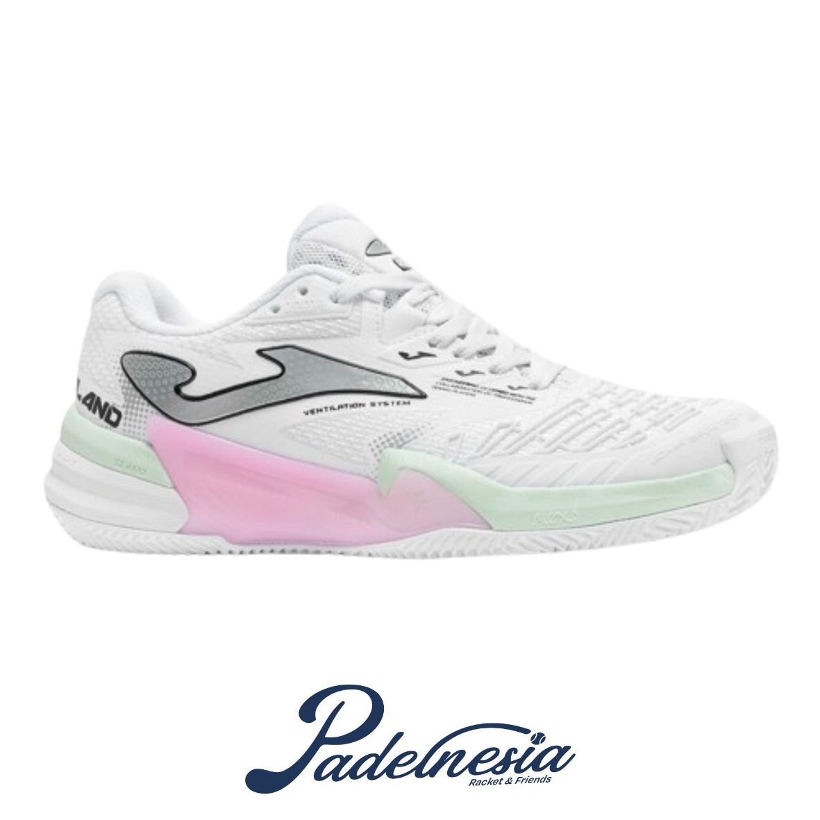 Joma Padel Shoes Roland Lady White Pink