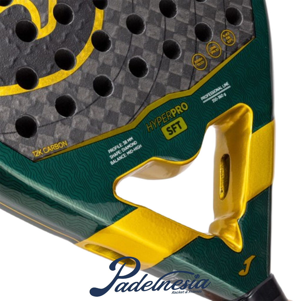 Joma Hyper Pro Soft Green Black 12K Carbon - Padel Racket