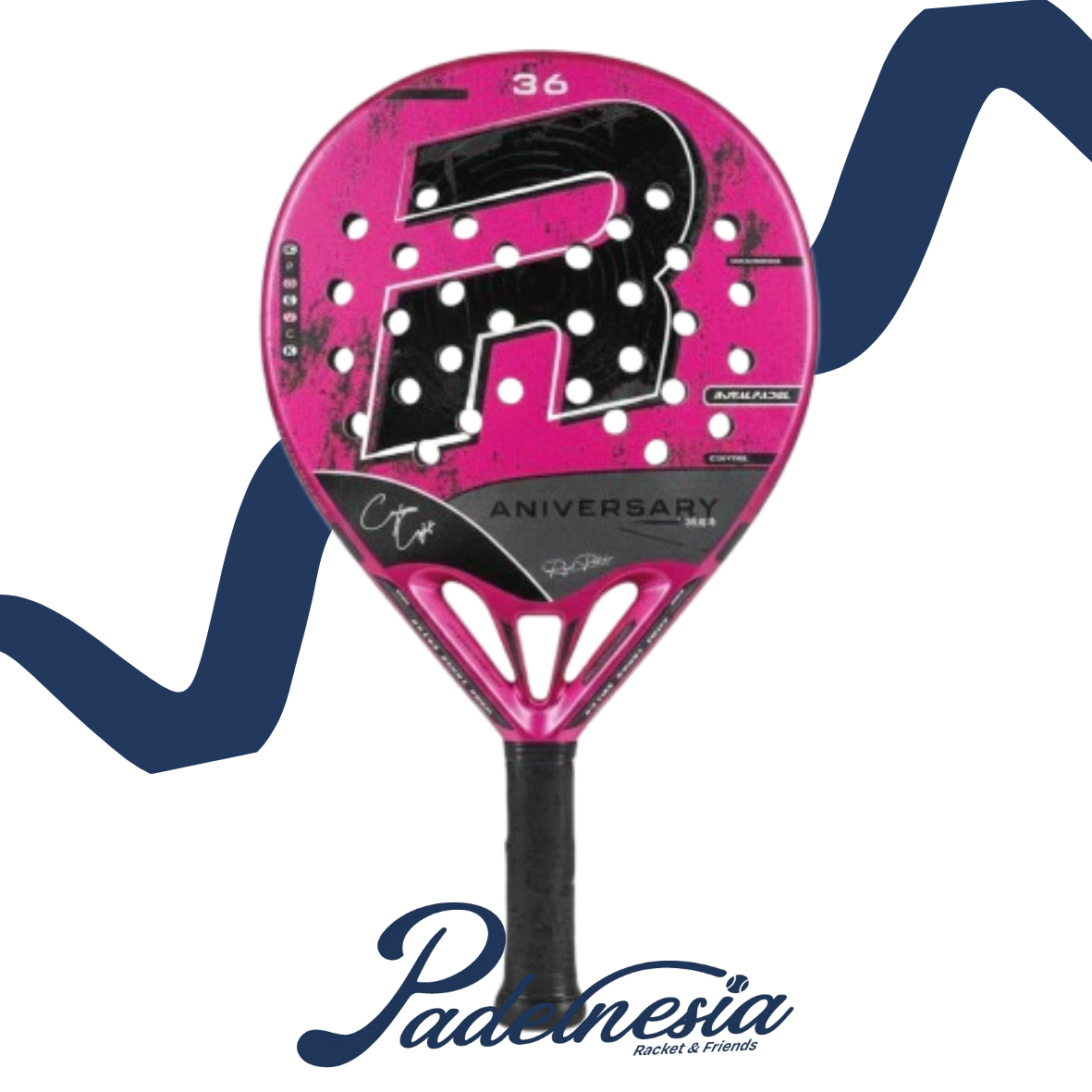 Royal Padel Aniversarion 36 Carbon Light Pink 2026 - Padel Racket