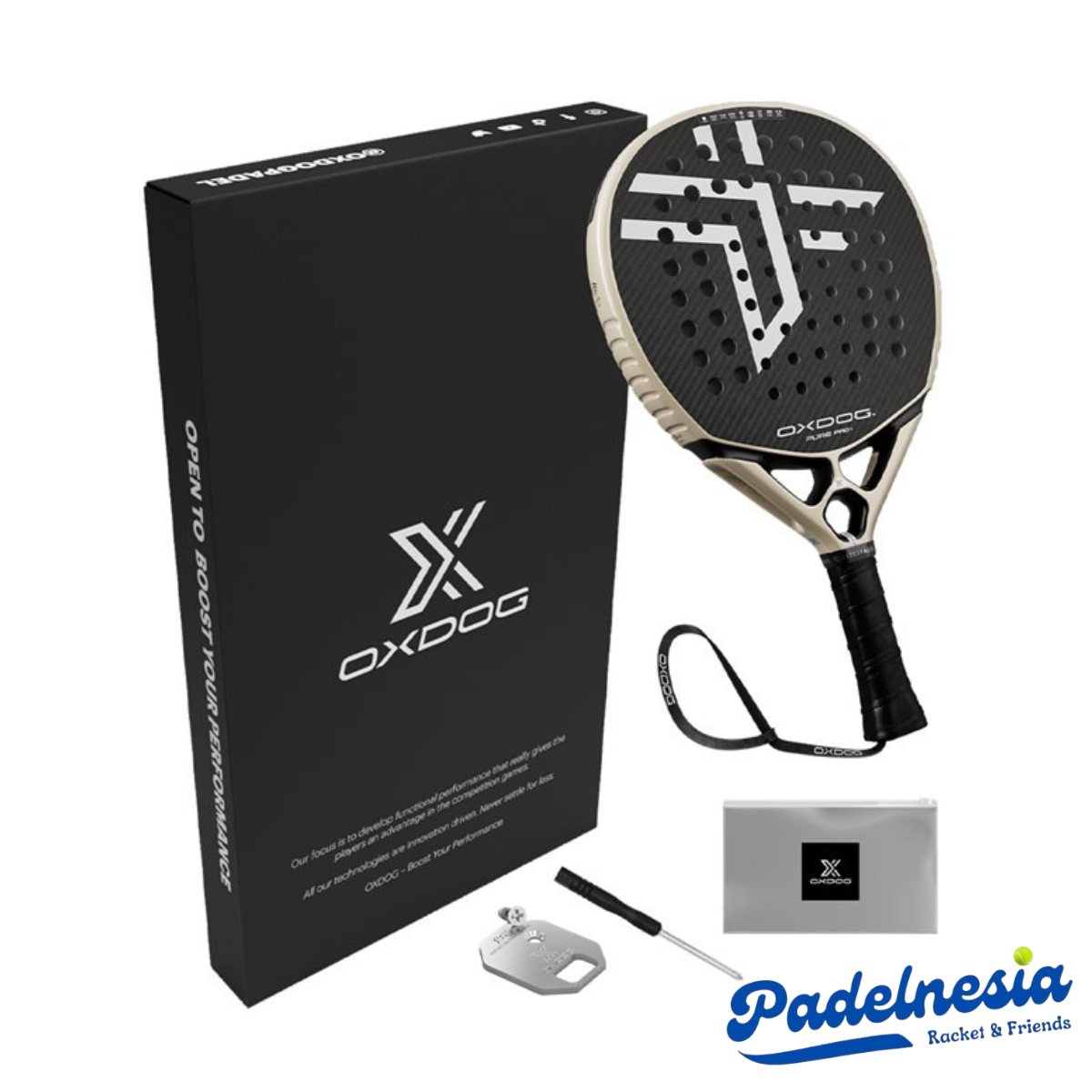 OXDOG PURE PRO+ HES CARBON - Padel Racket