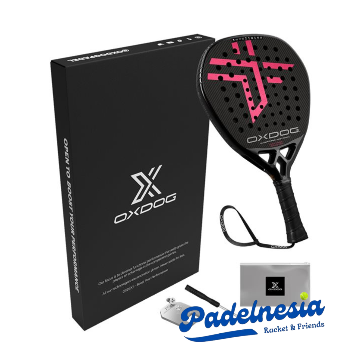 OXDOG ULTIMATE PRO+ HES CARBON - Padel Racket