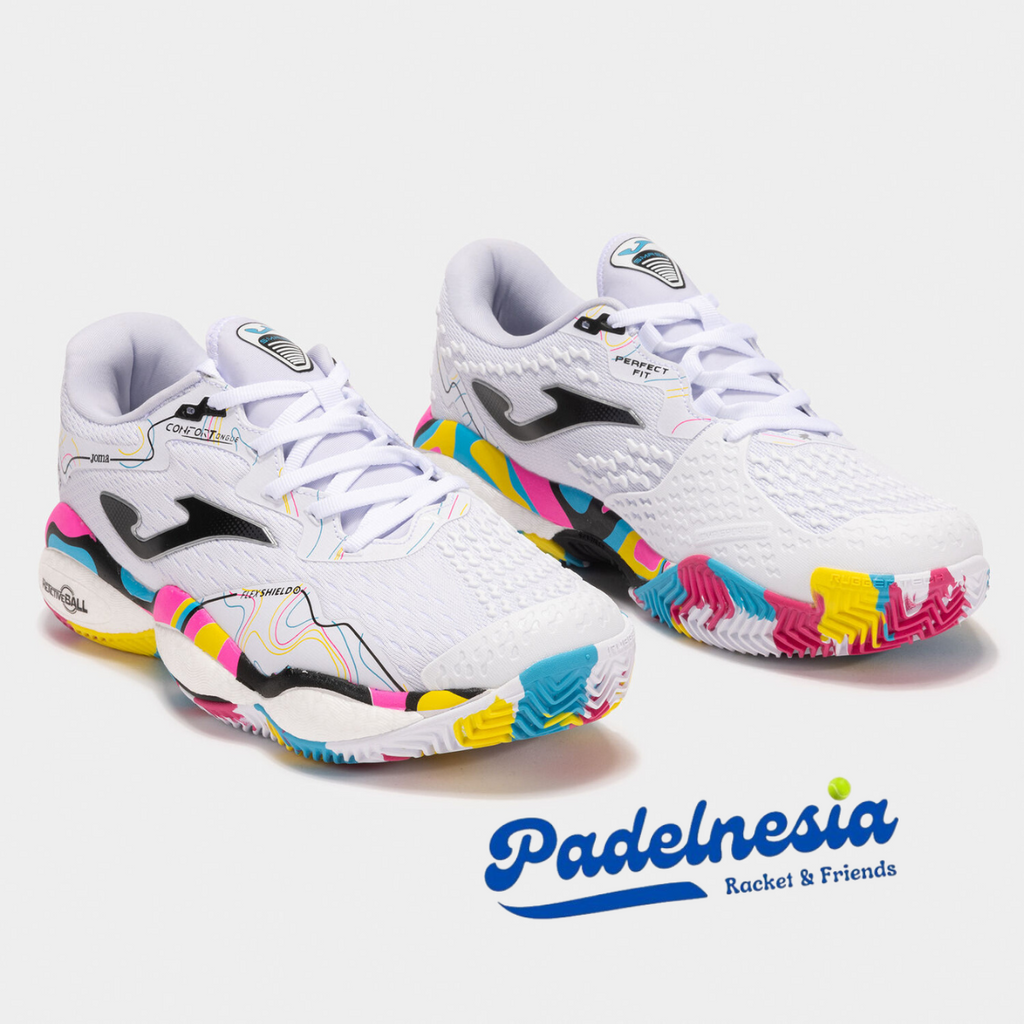 Joma Padel Shoes Smash Men White Multicolor - Sepatu Padel
