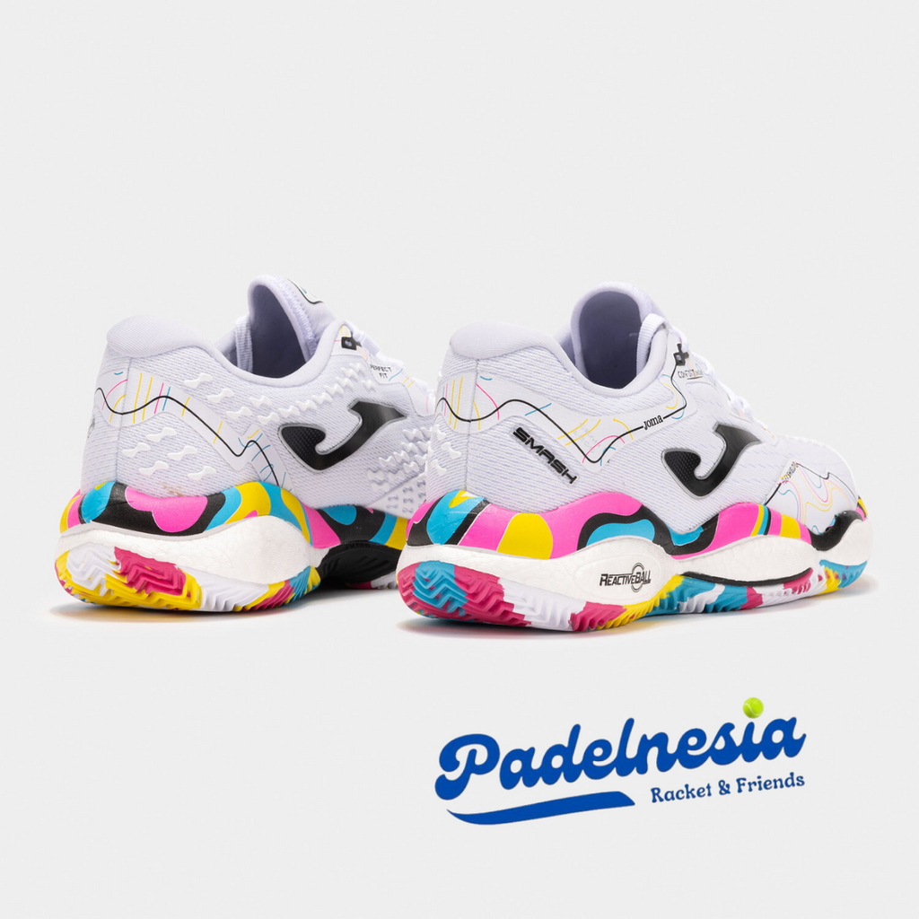 Joma Padel Shoes Smash Men White Multicolor - Sepatu Padel