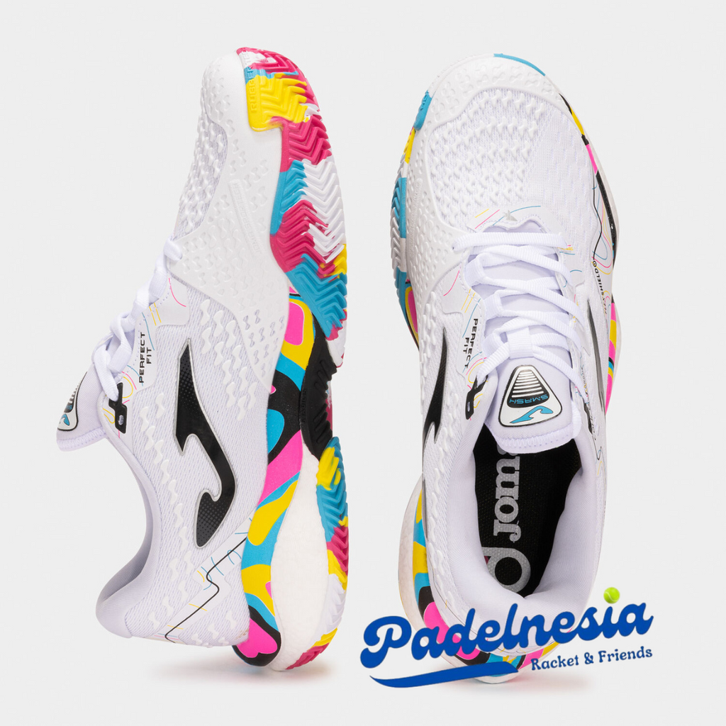 Joma Padel Shoes Smash Men White Multicolor - Sepatu Padel
