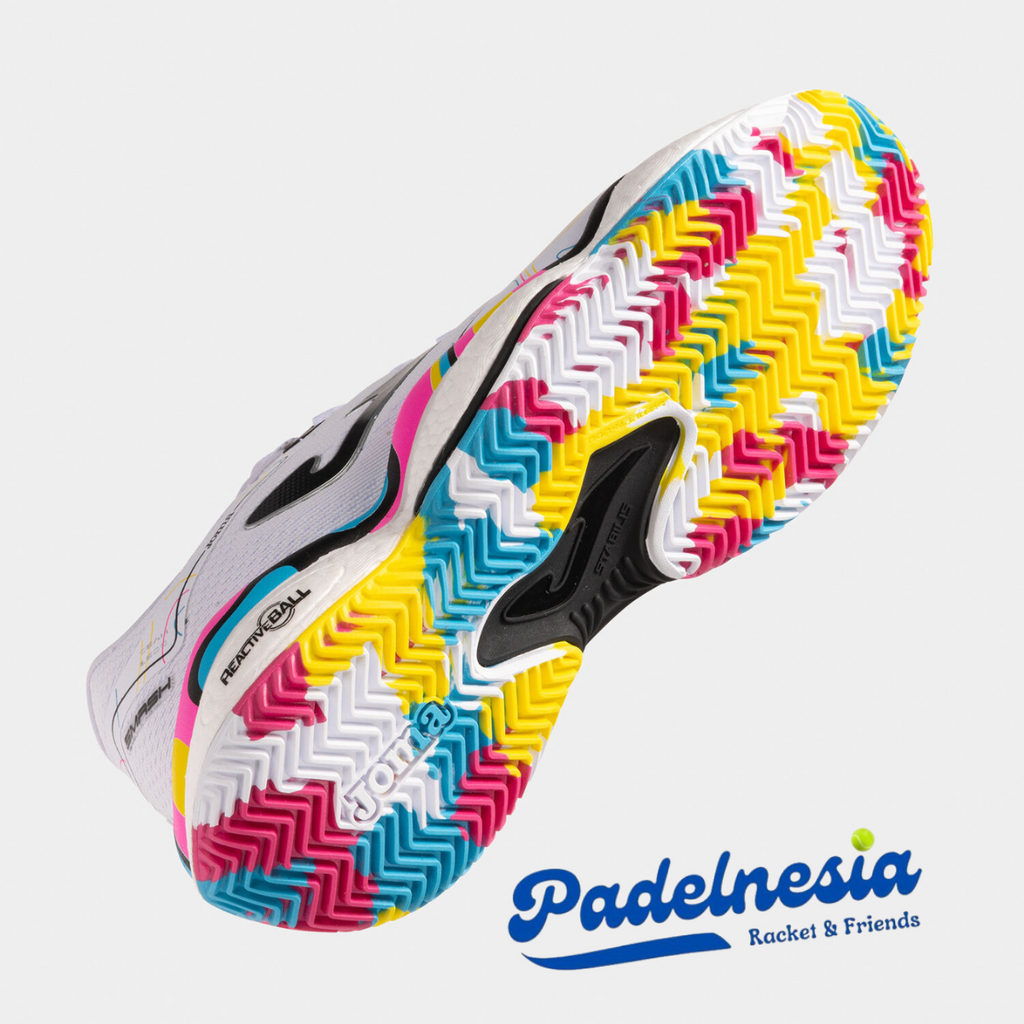 Joma Padel Shoes Smash Men White Multicolor - Sepatu Padel
