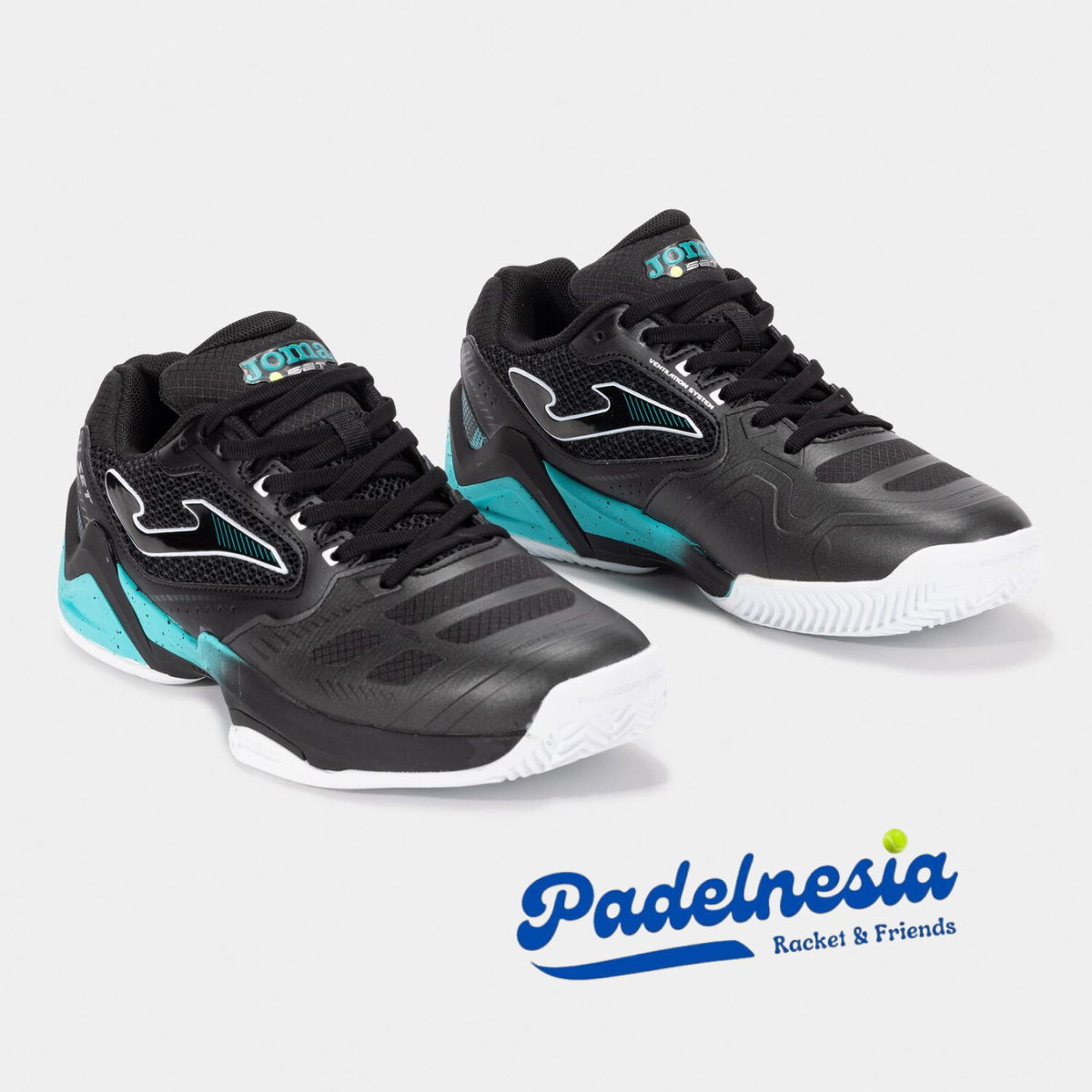 Joma Padel Shoes Set Men Black - Sepatu Padel