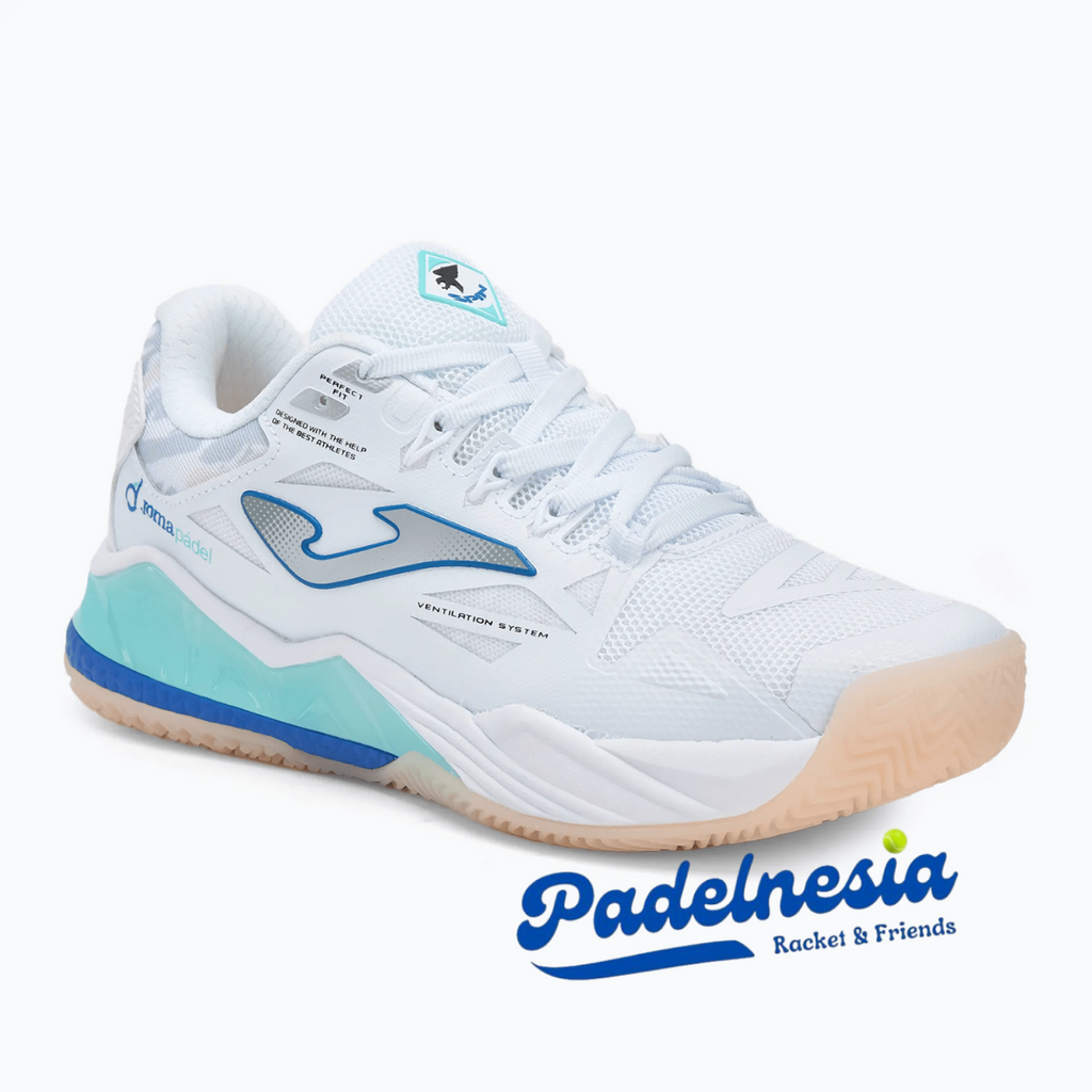 Joma Padel Shoes Spin Lady White - Sepatu Padel