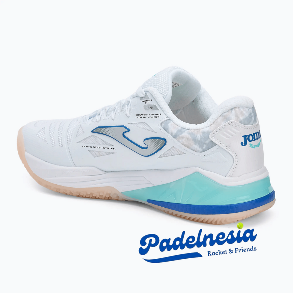 Joma Padel Shoes Spin Lady White - Sepatu Padel