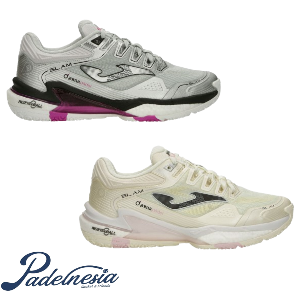 Joma Padel Shoes Slam Lady Gray/Beige - Sepatu Padel