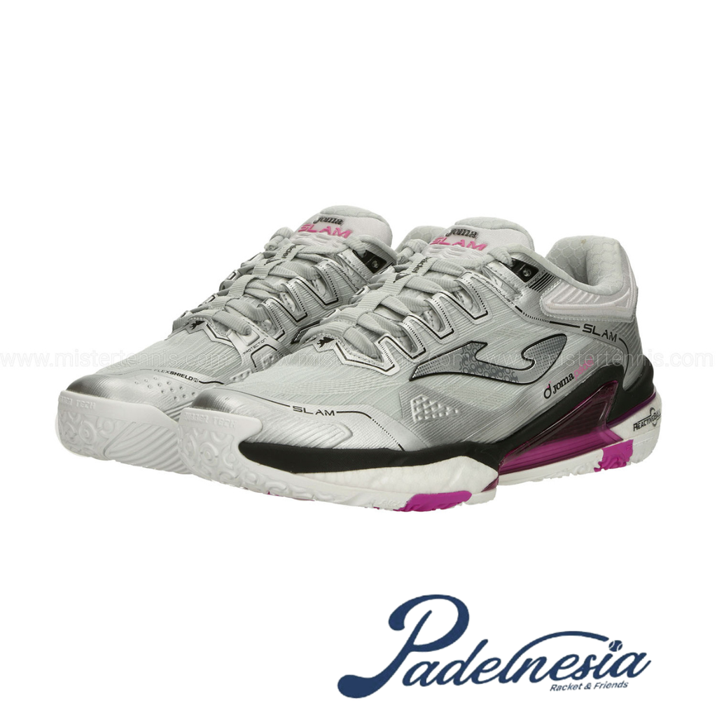 Joma Padel Shoes Slam Lady Gray/Beige - Sepatu Padel