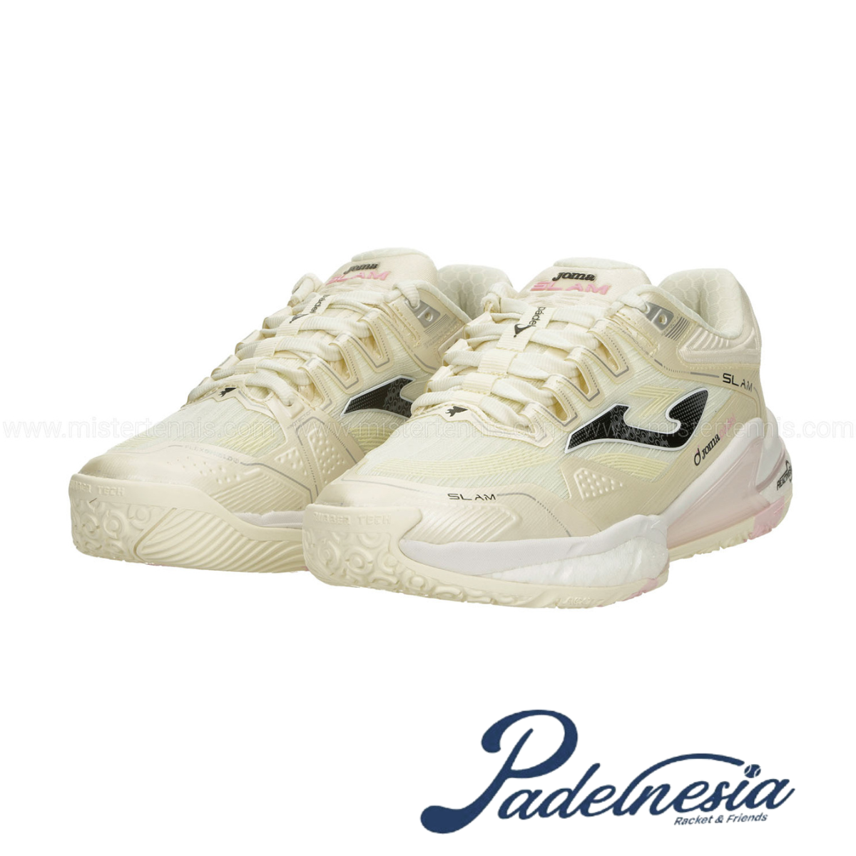 Joma Padel Shoes Slam Lady Gray/Beige - Sepatu Padel