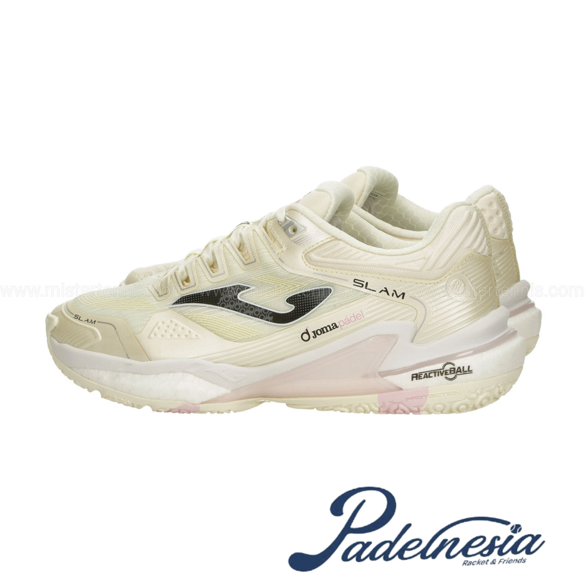 Joma Padel Shoes Slam Lady Gray/Beige - Sepatu Padel