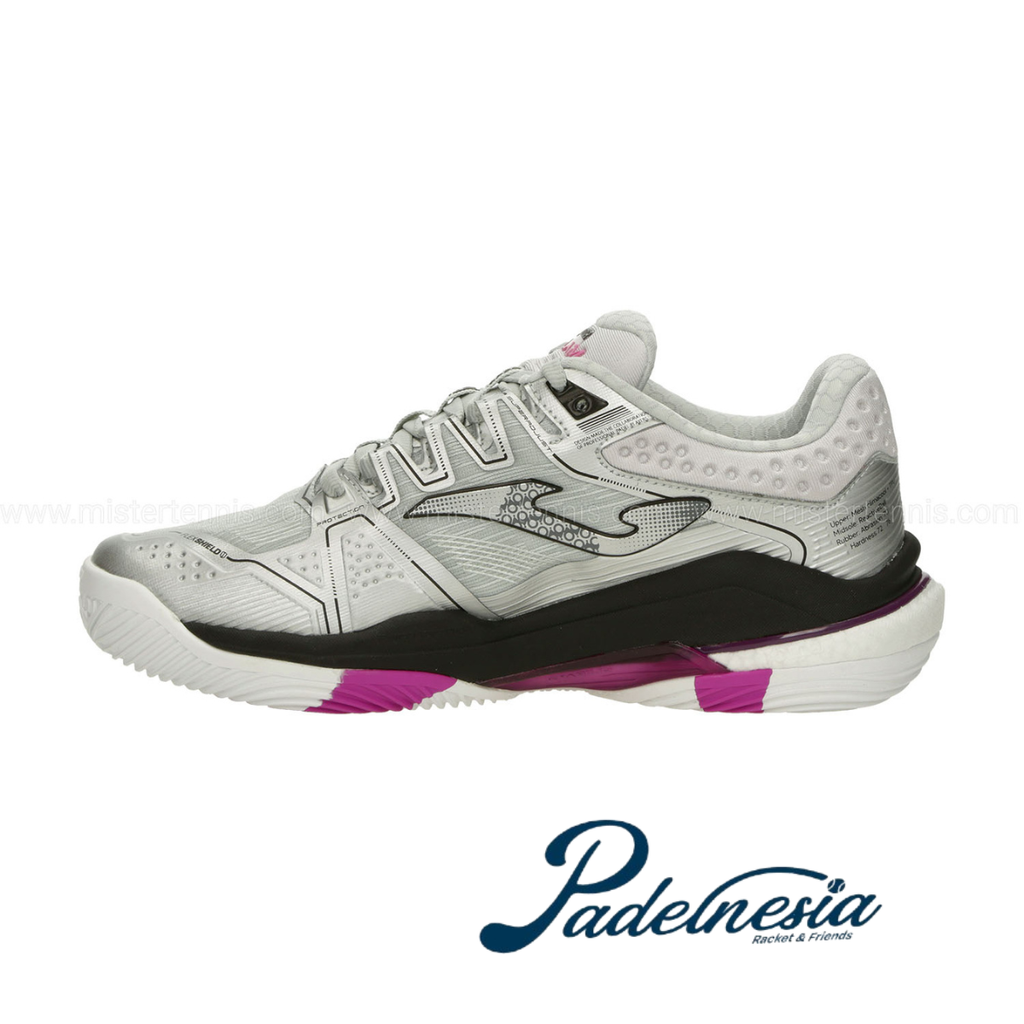 Joma Padel Shoes Slam Lady Gray/Beige - Sepatu Padel