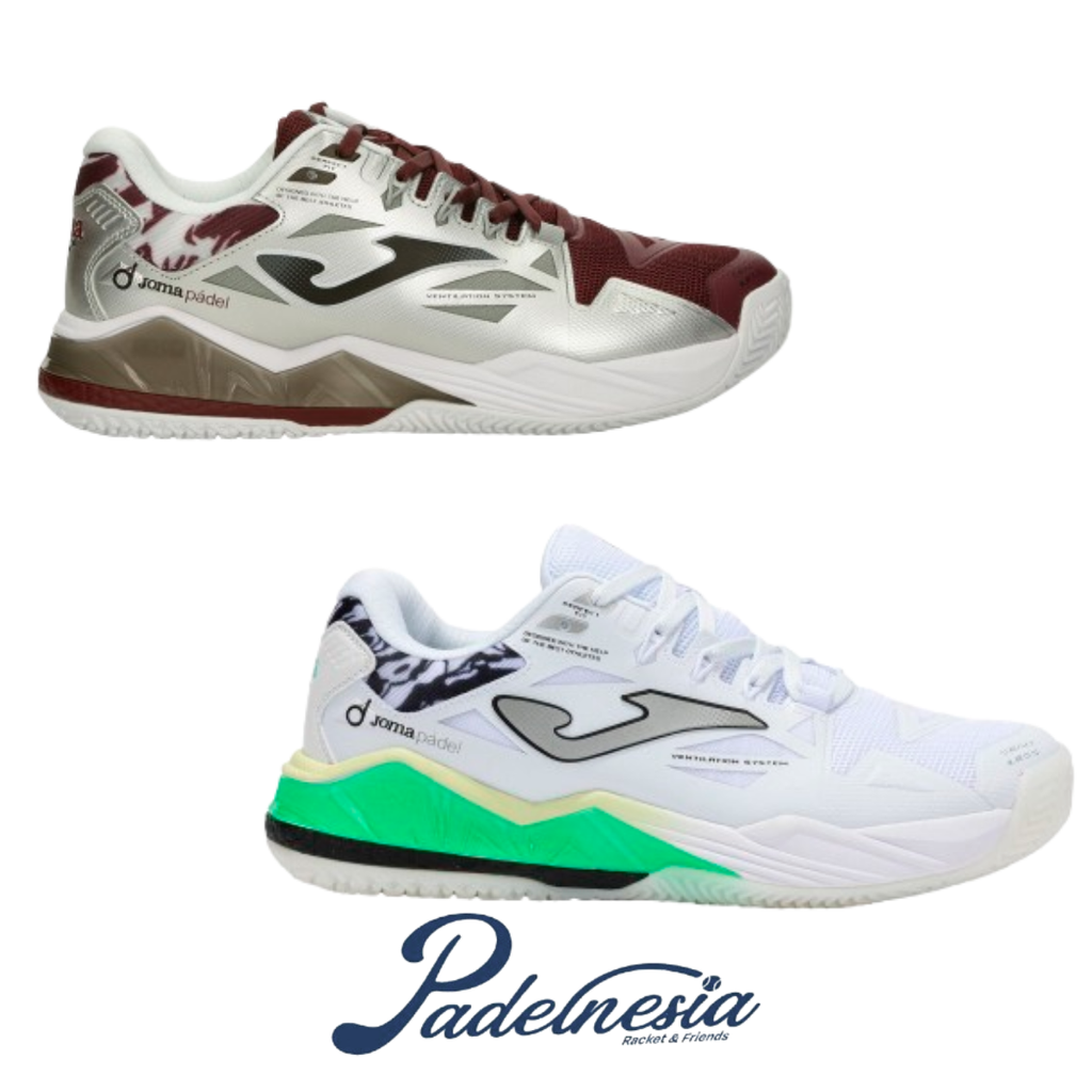 Joma Padel Shoes Spin Men Maroon/White - Sepatu Padel