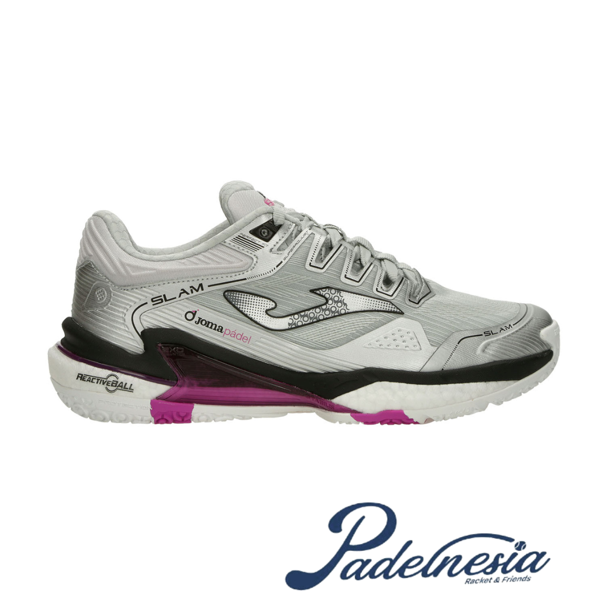 Joma Padel Shoes Slam Lady Gray/Beige - Sepatu Padel
