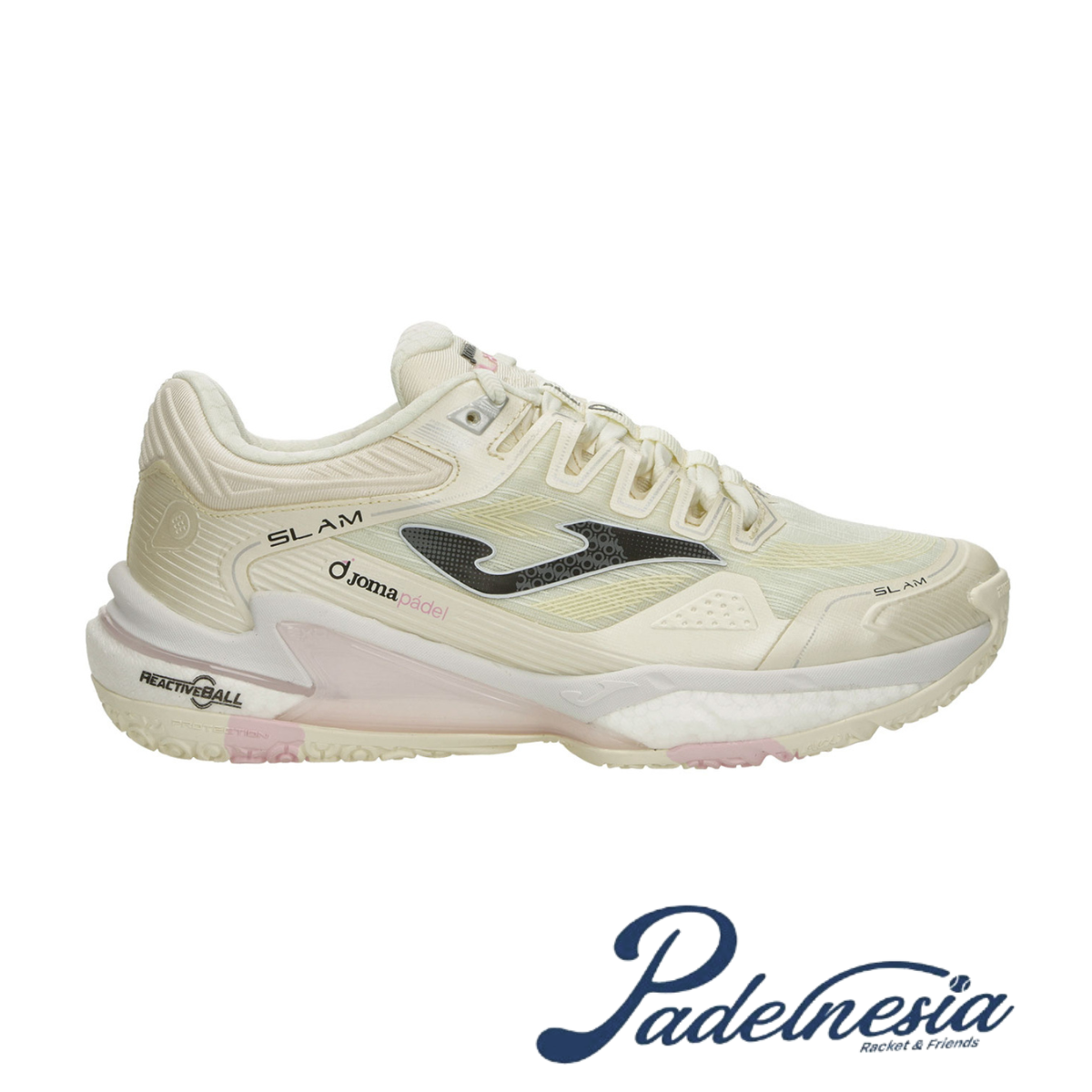 Joma Padel Shoes Slam Lady Gray/Beige - Sepatu Padel
