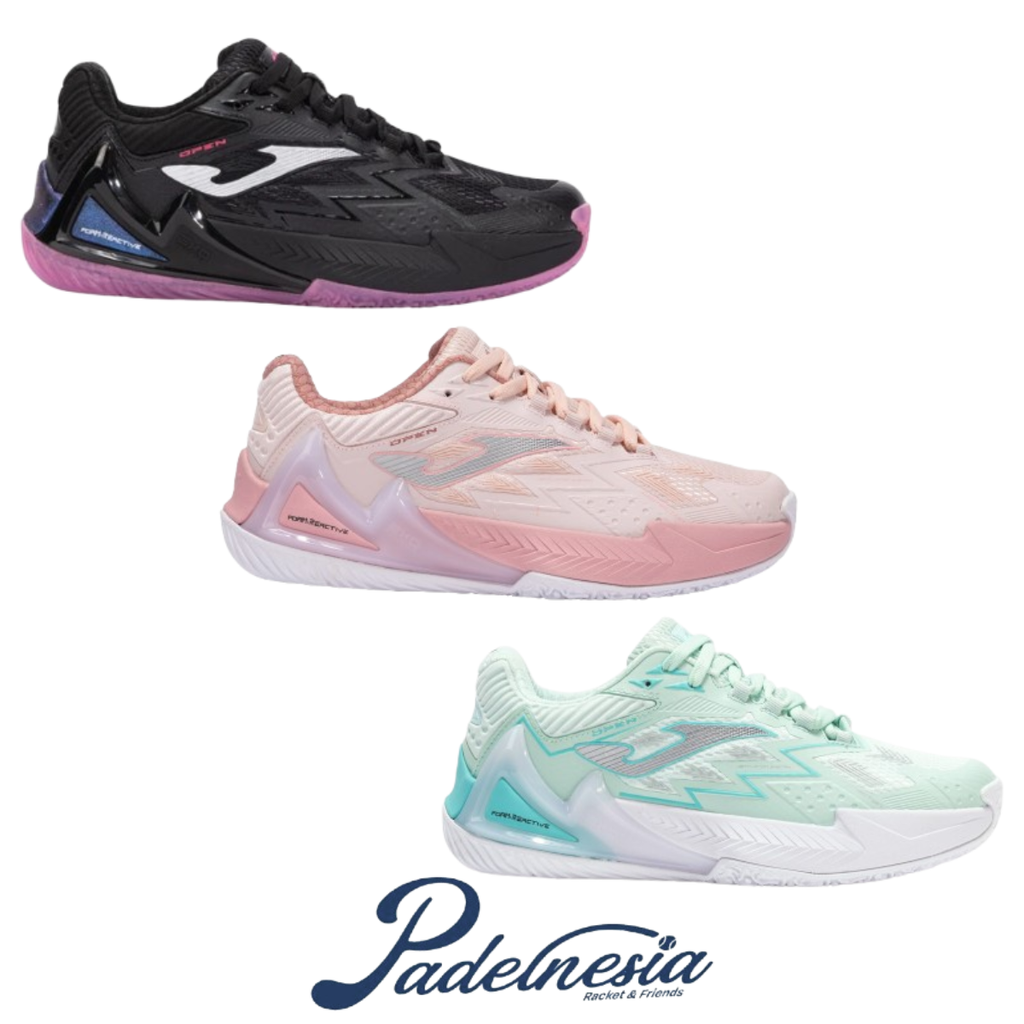 Joma Padel Shoes Open Lady Pink/Black/Turquoise