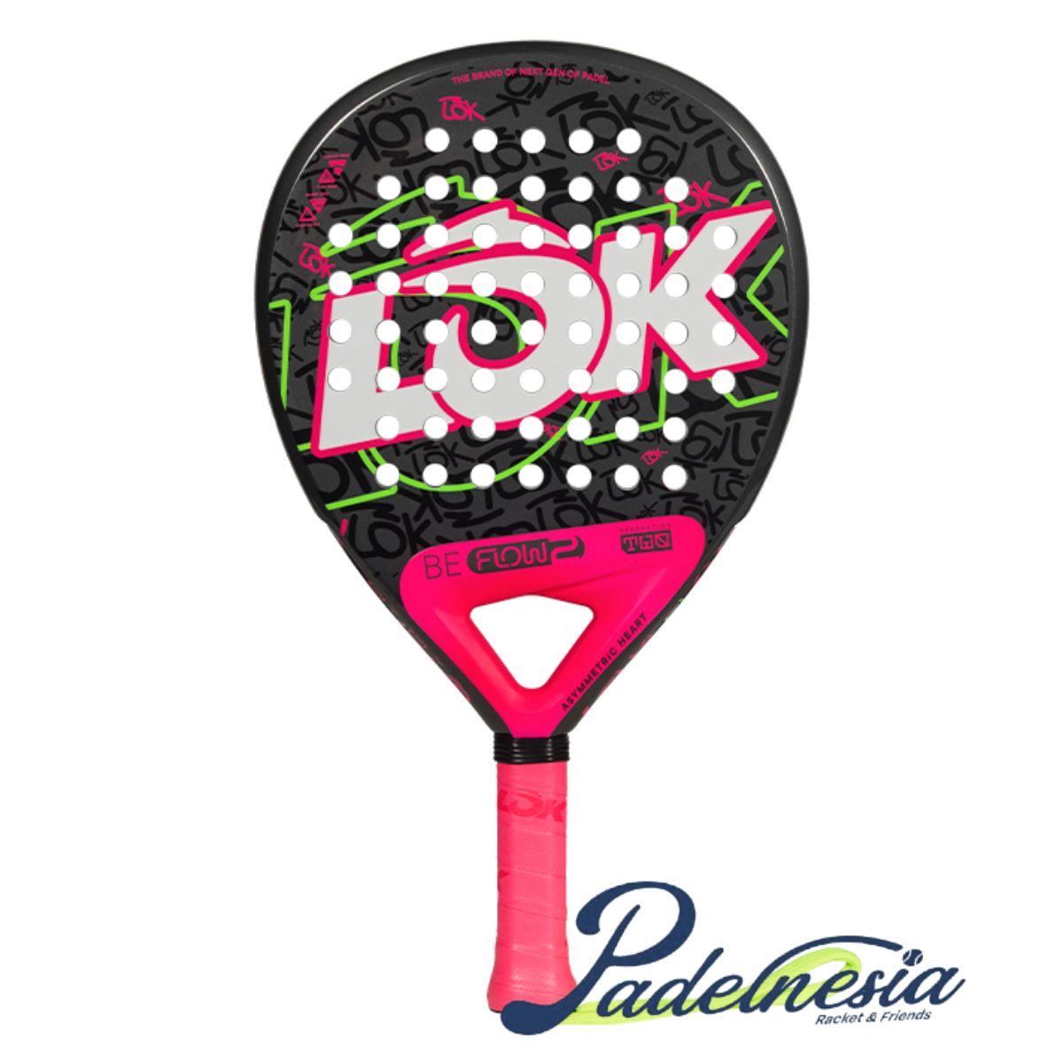 LOK BE Gen 2 Pink 2026 Beginner Padel Racket - Raket Padel Beginner