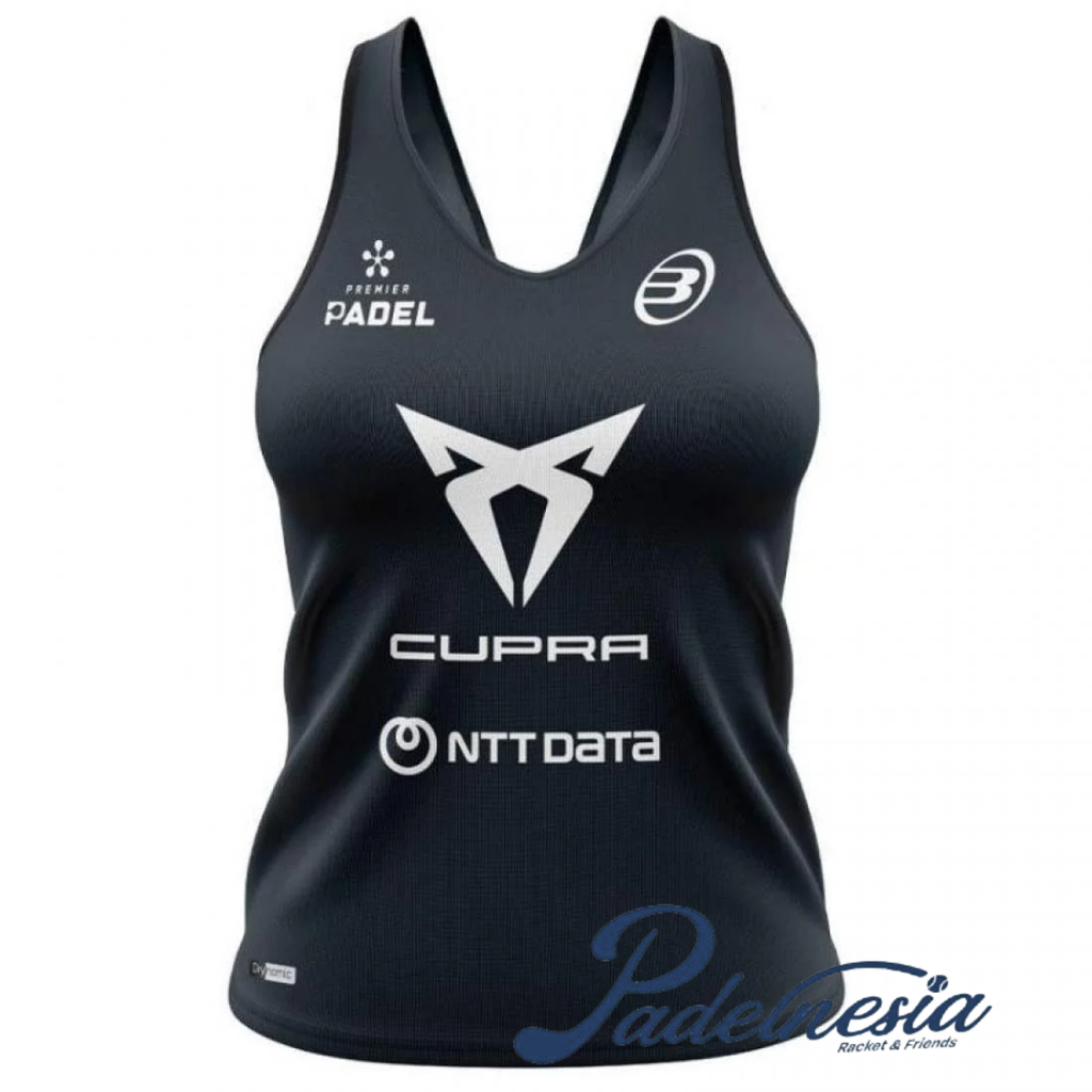 Bullpadel Delfi Brea Black T-Shirt - Baju Padel