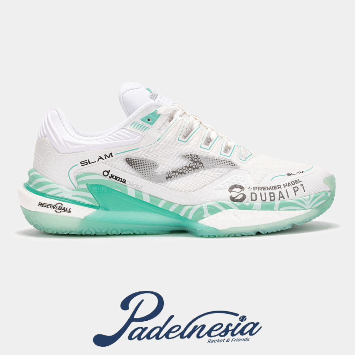 Joma Padel Shoes Slam Men Dubai Premier P1 White - Sepatu Padel