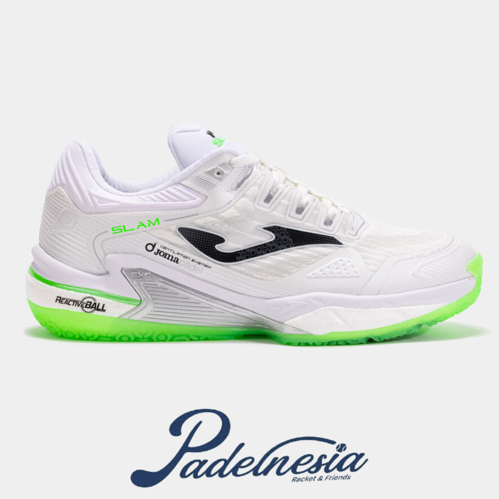 Joma Padel Shoes Slam Men White - Sepatu Padel